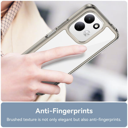 For Redmi 17 5G / 4G Global 170mm Colorful Series Acrylic Hybrid TPU Phone Case - Transparent Grey - EDA007600517C