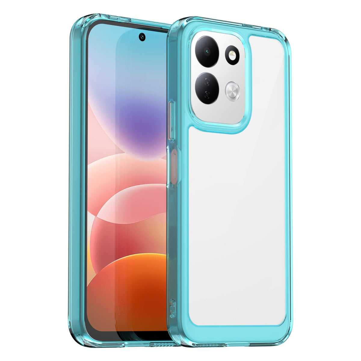 For Redmi 17 5G / 4G Global 170mm Colorful Series Acrylic Hybrid TPU Phone Case - Transparent Blue - EDA007600517D