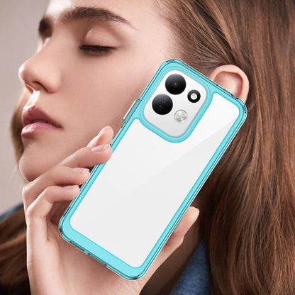 For Redmi 17 5G / 4G Global 170mm Colorful Series Acrylic Hybrid TPU Phone Case - Transparent Blue - EDA007600517D