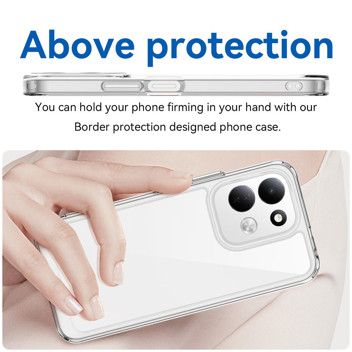 For Redmi 17 5G / 4G Global 170mm Colorful Series Acrylic Hybrid TPU Phone Case - Transparent - EDA007600517E