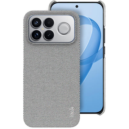 For Redmi K90 Pro Max/Poco F8 Ultra imak Ruiyi Series Cloth Texture PU + PC Phone Case(Light Grey)