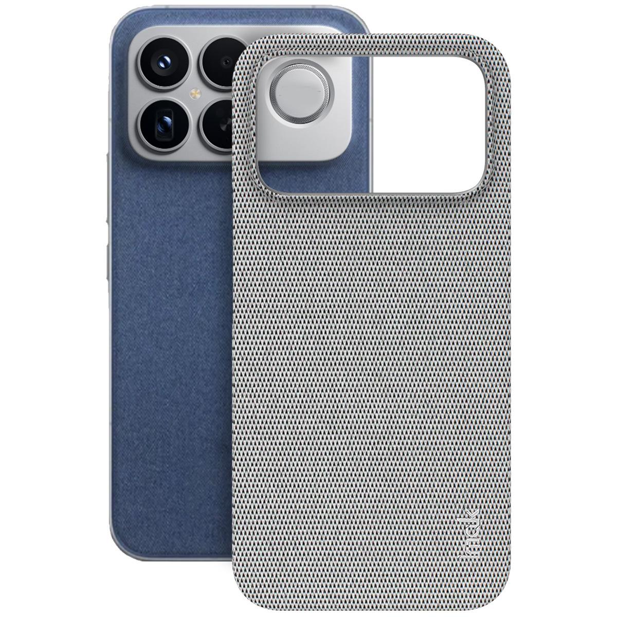 For Redmi K90 Pro Max/Poco F8 Ultra imak Ruiyi Series Cloth Texture PU + PC Phone Case(Light Grey)