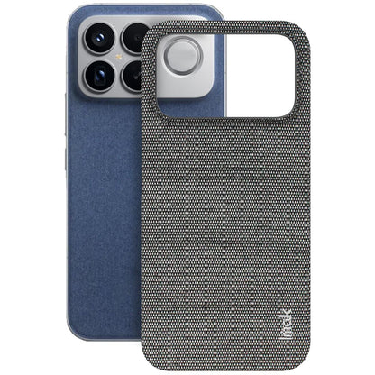 For Redmi K90 Pro Max/Poco F8 Ultra imak Ruiyi Series Cloth Texture PU + PC Phone Case(Dark Grey)