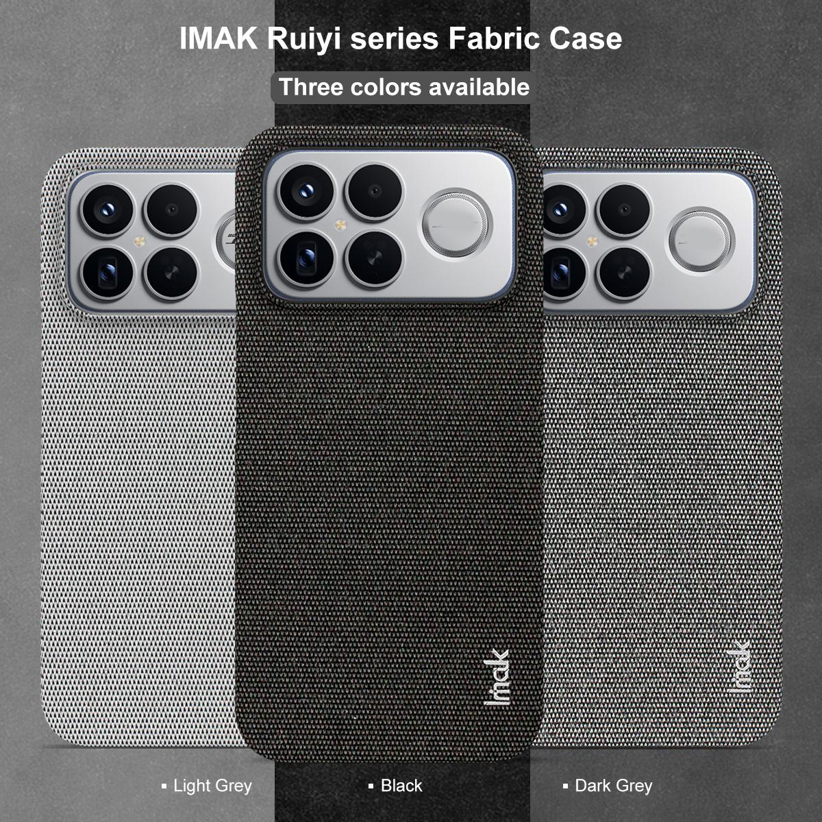 For Redmi K90 Pro Max/Poco F8 Ultra imak Ruiyi Series Cloth Texture PU + PC Phone Case(Dark Grey)