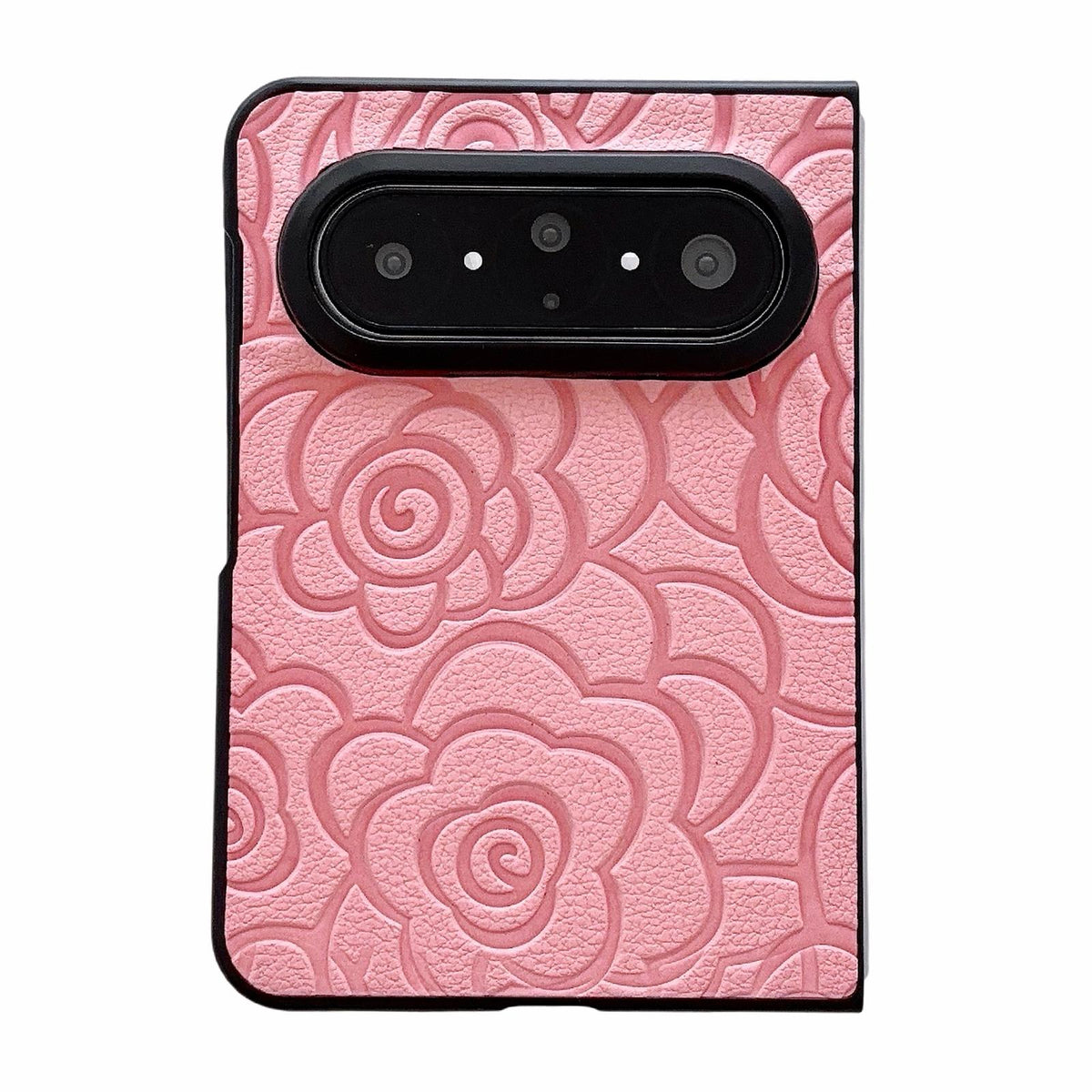 For Huawei Pura X Max Impression Camellia Pattern Protective Phone Case - Pink - EDA007634106E