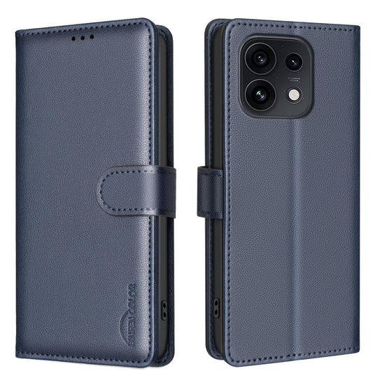 For OPPO Reno16 F 5G/Reno16 FS 5G Litchi Texture RFID Anti-theft Leather Phone Case - Blue - EDA007634509E