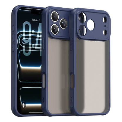 For iPhone 18 Pro Max Fan Dun Series TPU Hybrid PC Frosted Phone Case - Blue - EDA007683429B