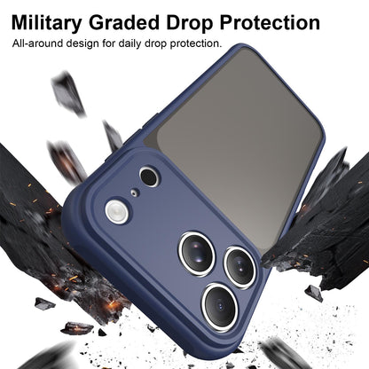 For iPhone 18 Pro Max Fan Dun Series TPU Hybrid PC Frosted Phone Case - Blue - EDA007683429B