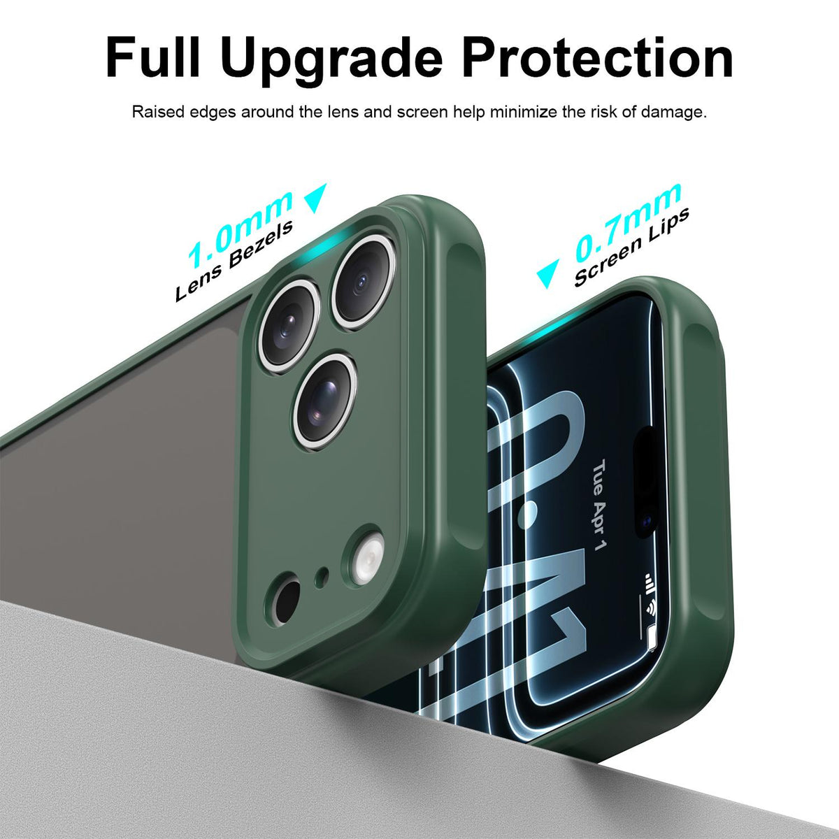 For iPhone 18 Pro Max Fan Dun Series TPU Hybrid PC Frosted Phone Case - Green - EDA007683429C