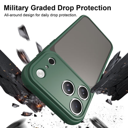 For iPhone 18 Pro Max Fan Dun Series TPU Hybrid PC Frosted Phone Case - Green - EDA007683429C