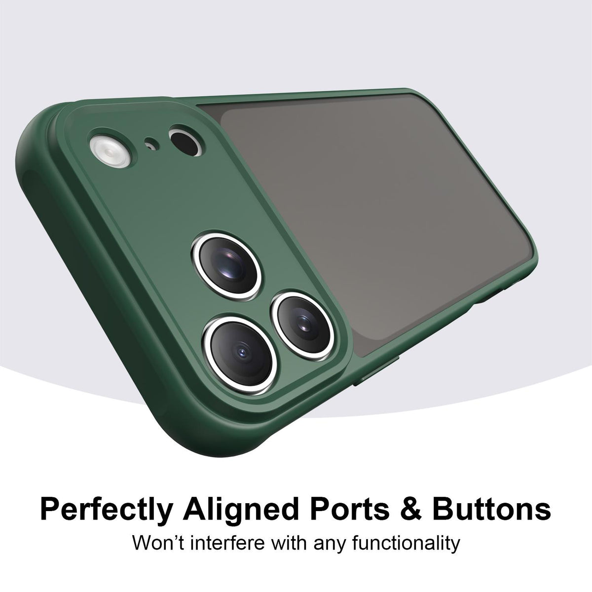 For iPhone 18 Pro Max Fan Dun Series TPU Hybrid PC Frosted Phone Case - Green - EDA007683429C