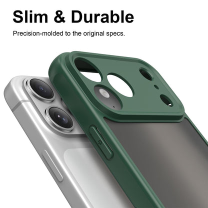 For iPhone 18 Pro Max Fan Dun Series TPU Hybrid PC Frosted Phone Case - Green - EDA007683429C