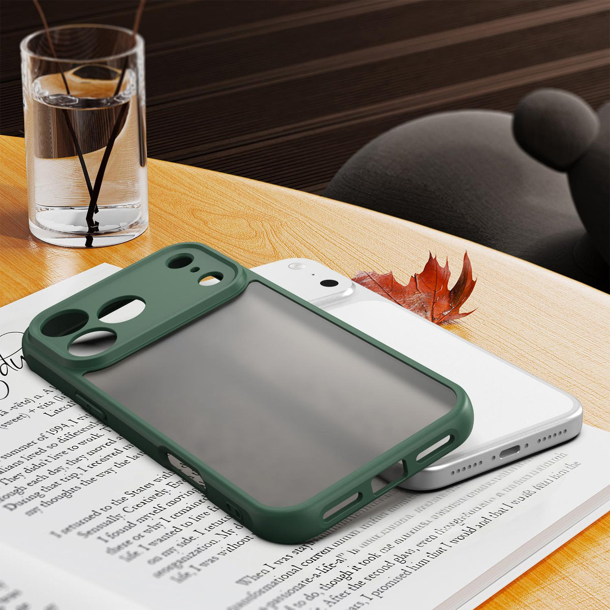 For iPhone 18 Pro Max Fan Dun Series TPU Hybrid PC Frosted Phone Case - Green - EDA007683429C
