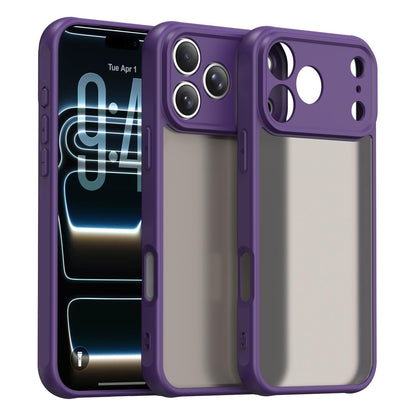 For iPhone 18 Pro Max Fan Dun Series TPU Hybrid PC Frosted Phone Case - Purple - EDA007683429D