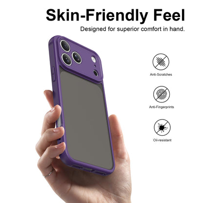 For iPhone 18 Pro Max Fan Dun Series TPU Hybrid PC Frosted Phone Case - Purple - EDA007683429D