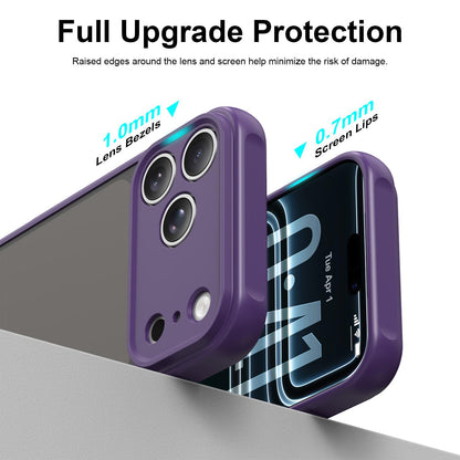 For iPhone 18 Pro Max Fan Dun Series TPU Hybrid PC Frosted Phone Case - Purple - EDA007683429D