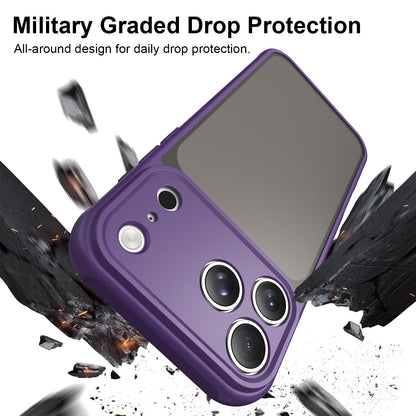 For iPhone 18 Pro Max Fan Dun Series TPU Hybrid PC Frosted Phone Case - Purple - EDA007683429D