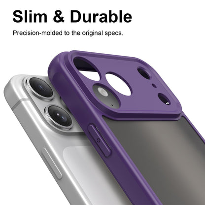 For iPhone 18 Pro Max Fan Dun Series TPU Hybrid PC Frosted Phone Case - Purple - EDA007683429D