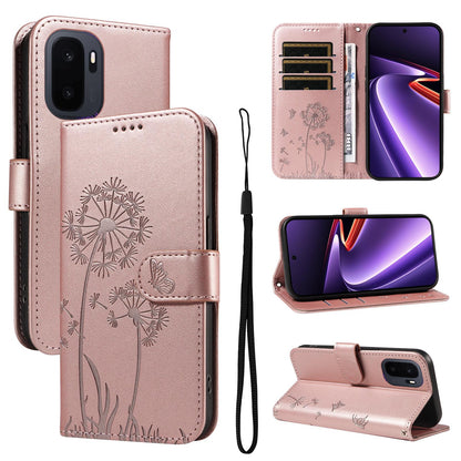 For OnePlus Ace 6 Ultra Dandelion Embossed Pattern Flip Leather Phone Case - Rose Gold - EDA007693207B