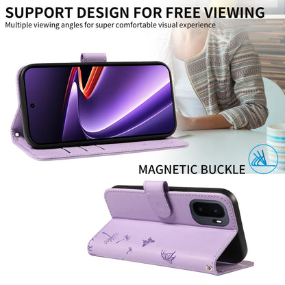 For OnePlus Ace 6 Ultra Dandelion Embossed Pattern Flip Leather Phone Case - Purple - EDA007693207C