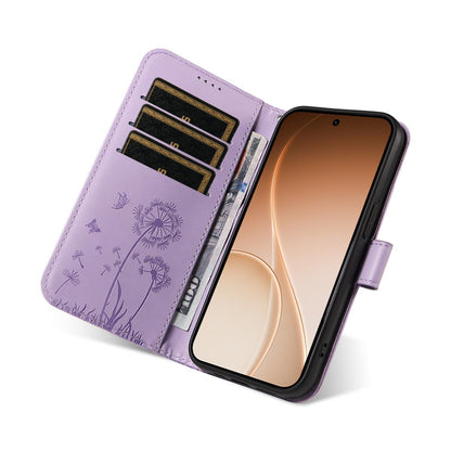For OnePlus Ace 6 Ultra Dandelion Embossed Pattern Flip Leather Phone Case - Purple - EDA007693207C