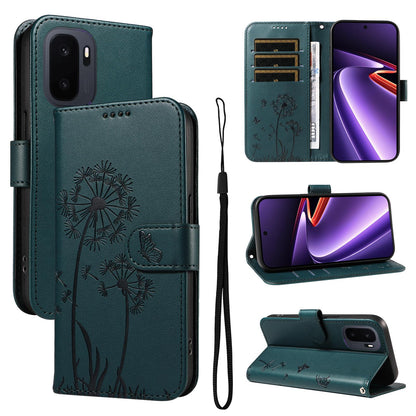 For OnePlus Ace 6 Ultra Dandelion Embossed Pattern Flip Leather Phone Case - Blue - EDA007693207E