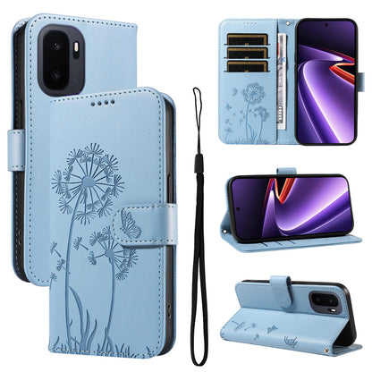 For OnePlus Ace 6 Ultra Dandelion Embossed Pattern Flip Leather Phone Case - Sky Blue - EDA007693207F