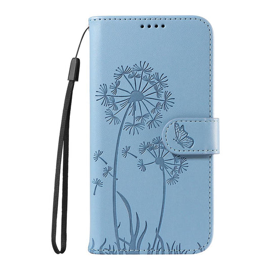 For Realme P4x 5G Dandelion Embossed Pattern Flip Leather Phone Case - Sky Blue - EDA007693610F