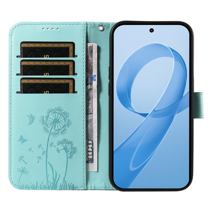 For Redmi K90 Pro Max/Poco F8 Ultra Dandelion Embossed Pattern Flip Leather Phone Case(Green)