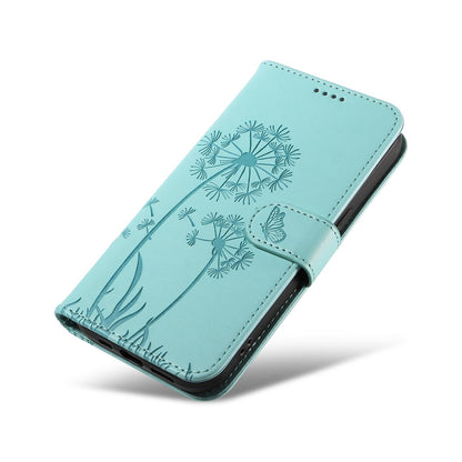 For Redmi K90 Pro Max/Poco F8 Ultra Dandelion Embossed Pattern Flip Leather Phone Case(Green)