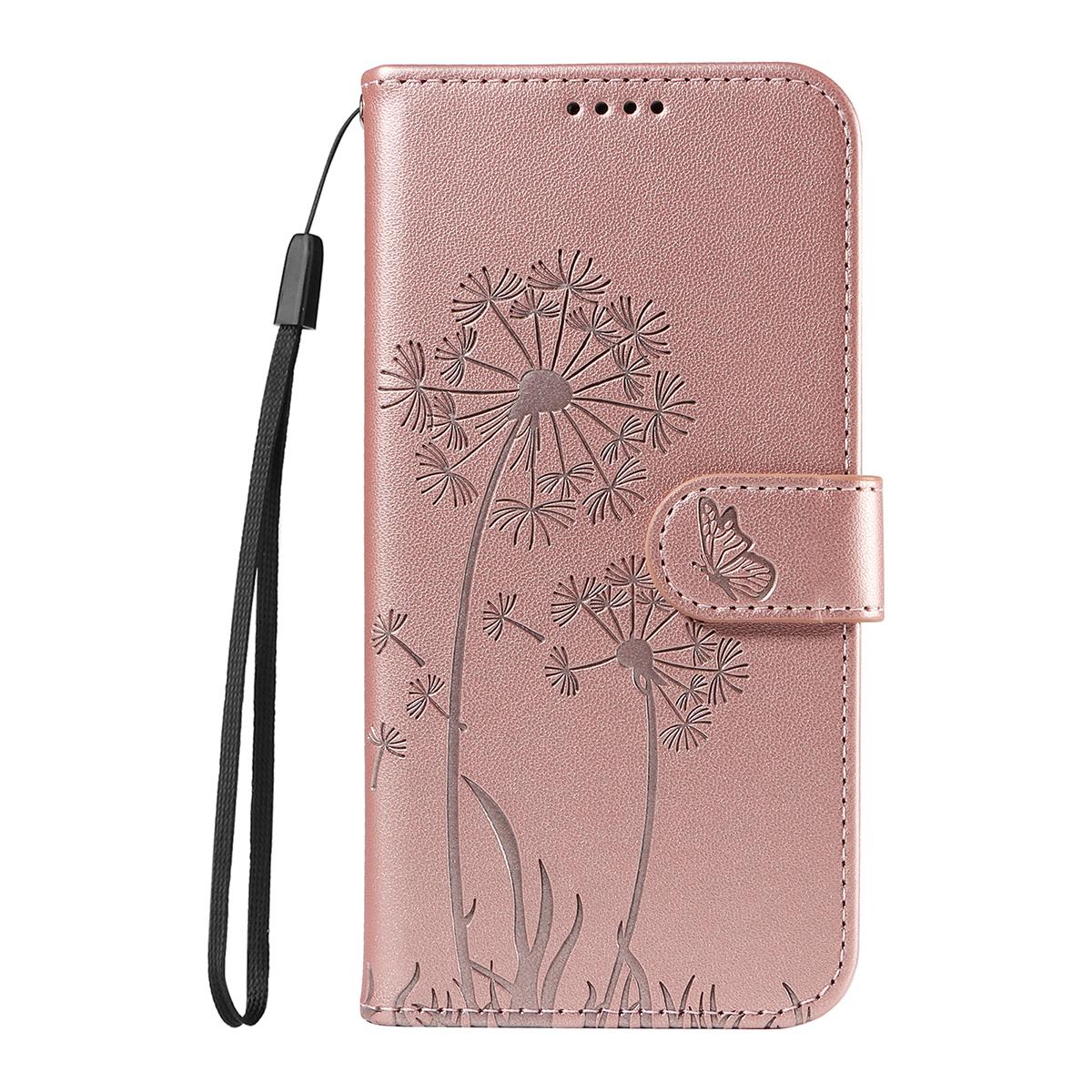 For Redmi K90 Pro Max/Poco F8 Ultra Dandelion Embossed Pattern Flip Leather Phone Case(Rose Gold)