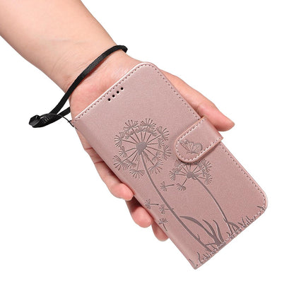 For Redmi K90 Pro Max/Poco F8 Ultra Dandelion Embossed Pattern Flip Leather Phone Case(Rose Gold)