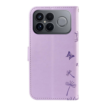 For Redmi K90 Pro Max/Poco F8 Ultra Dandelion Embossed Pattern Flip Leather Phone Case(Purple)