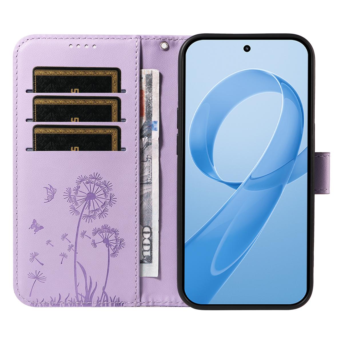 For Redmi K90 Pro Max/Poco F8 Ultra Dandelion Embossed Pattern Flip Leather Phone Case(Purple)