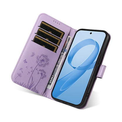 For Redmi K90 Pro Max/Poco F8 Ultra Dandelion Embossed Pattern Flip Leather Phone Case(Purple)