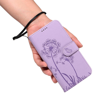 For Redmi K90 Pro Max/Poco F8 Ultra Dandelion Embossed Pattern Flip Leather Phone Case(Purple)