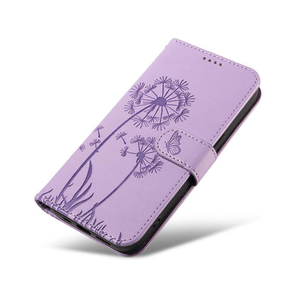 For Redmi K90 Pro Max/Poco F8 Ultra Dandelion Embossed Pattern Flip Leather Phone Case(Purple)