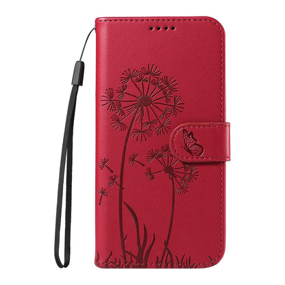 For Redmi K90 Pro Max/Poco F8 Ultra Dandelion Embossed Pattern Flip Leather Phone Case(Red)