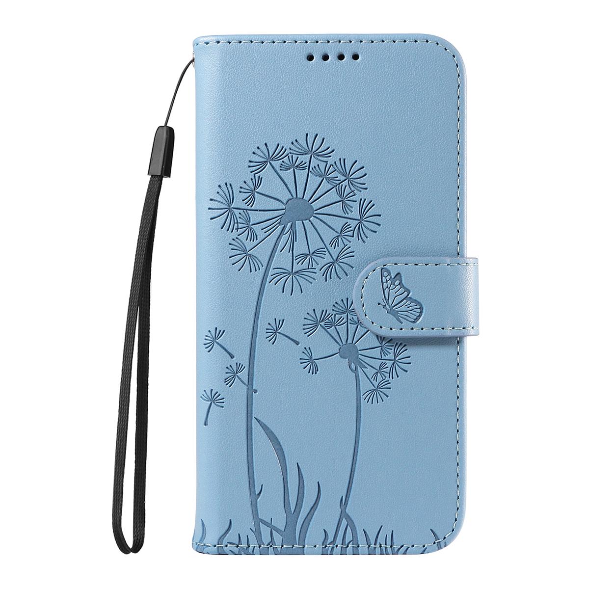 For Redmi K90 Pro Max/Poco F8 Ultra Dandelion Embossed Pattern Flip Leather Phone Case(Sky Blue)