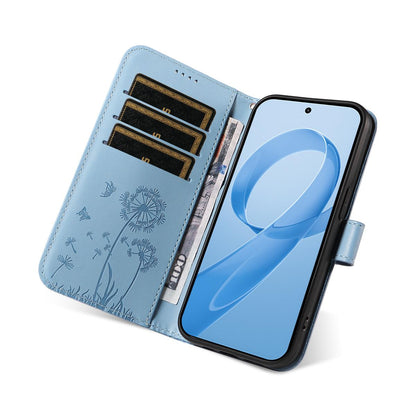 For Redmi K90 Pro Max/Poco F8 Ultra Dandelion Embossed Pattern Flip Leather Phone Case(Sky Blue)