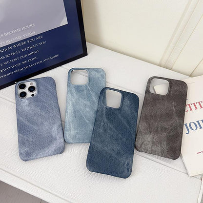 For iPhone 17 Pro Denim MagSafe Magnetic PC + PU Phone Case - Cherry Red - EDA007725818E