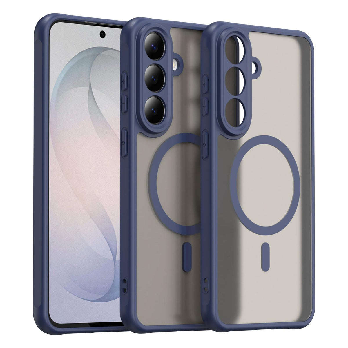 For Galaxy S26 FE 5G Fan Dun Series TPU Hybrid PC Frosted Magsafe Phone Case - Blue - EDA007729011B