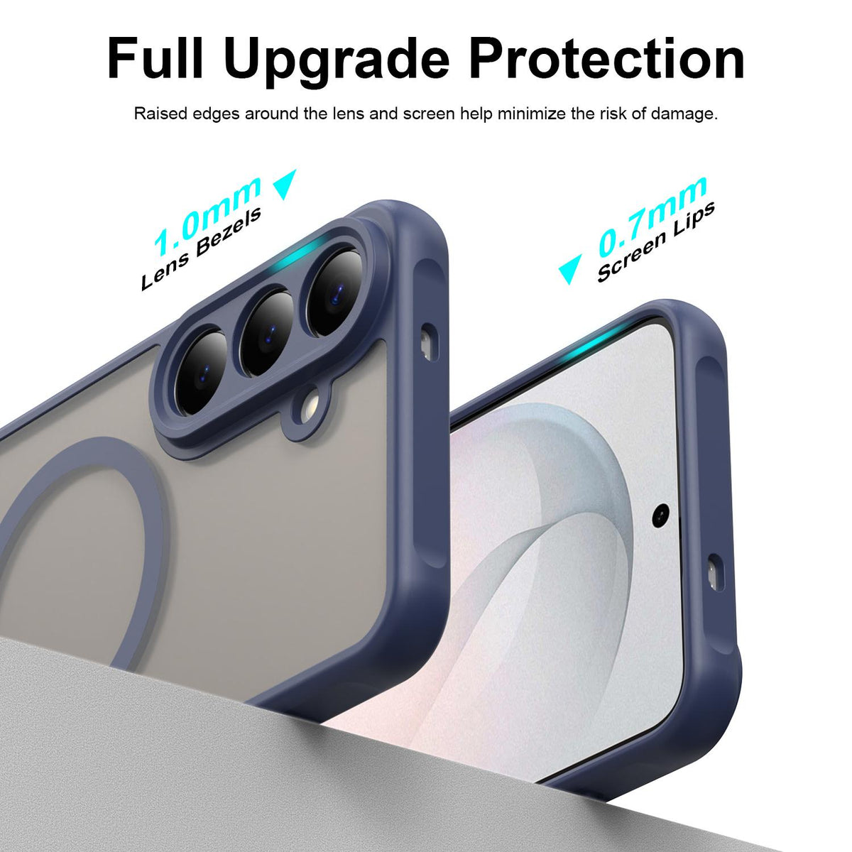 For Galaxy S26 FE 5G Fan Dun Series TPU Hybrid PC Frosted Magsafe Phone Case - Blue - EDA007729011B