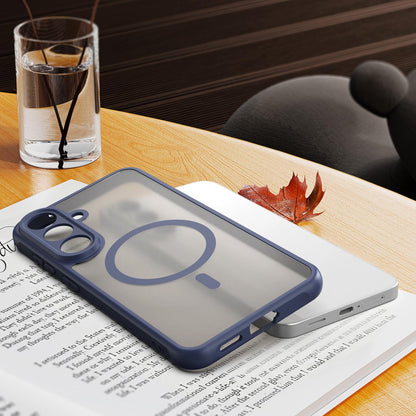 For Galaxy S26 FE 5G Fan Dun Series TPU Hybrid PC Frosted Magsafe Phone Case - Blue - EDA007729011B