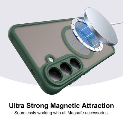 For Galaxy S26 FE 5G Fan Dun Series TPU Hybrid PC Frosted Magsafe Phone Case - Green - EDA007729011C