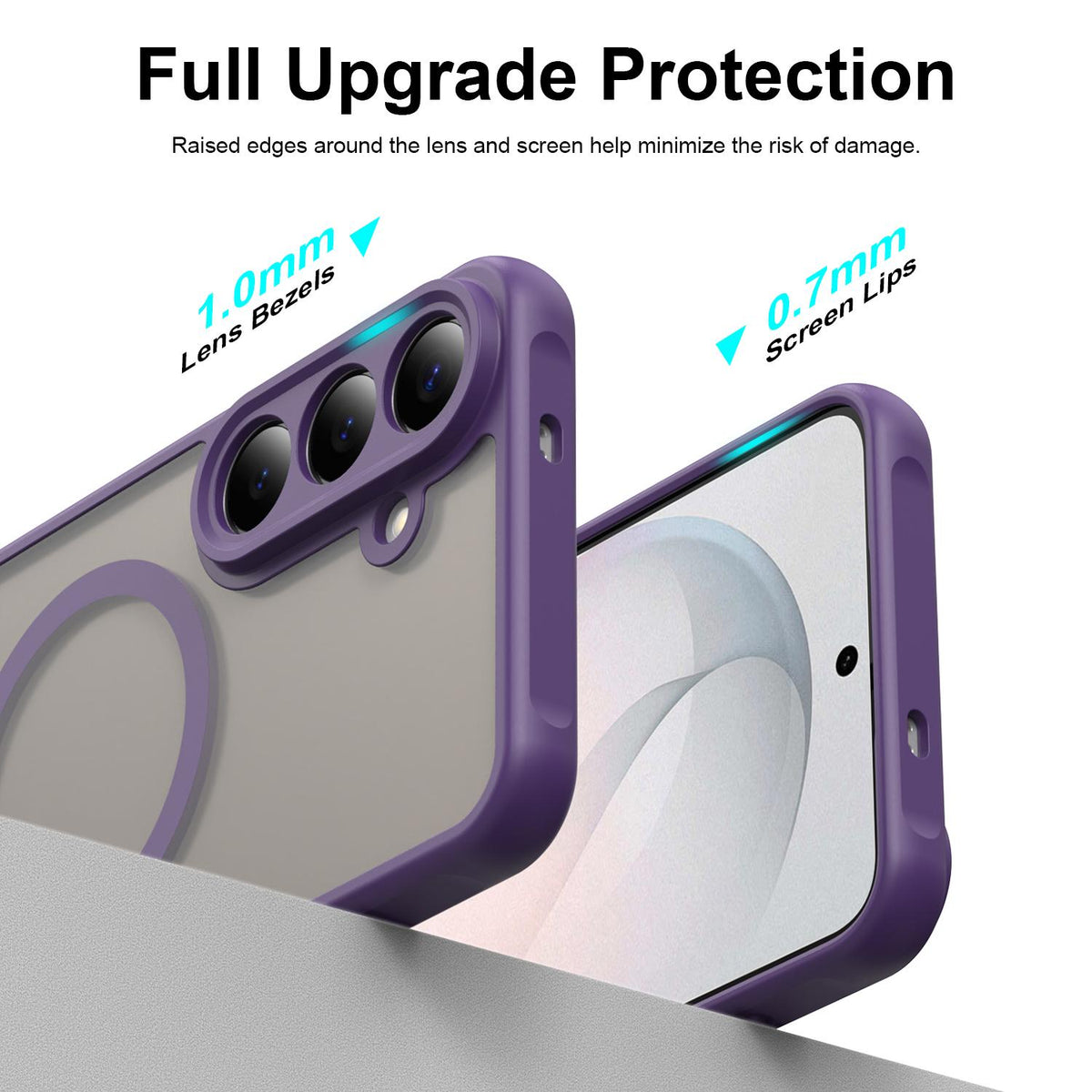 For Galaxy S26 FE 5G Fan Dun Series TPU Hybrid PC Frosted Magsafe Phone Case - Purple - EDA007729011D