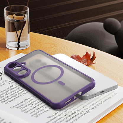 For Galaxy S26 FE 5G Fan Dun Series TPU Hybrid PC Frosted Magsafe Phone Case - Purple - EDA007729011D