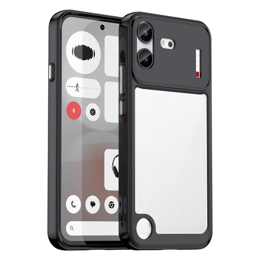 For Nothing Phone 4b Colorful Series Acrylic Hybrid TPU Phone Case(Black)