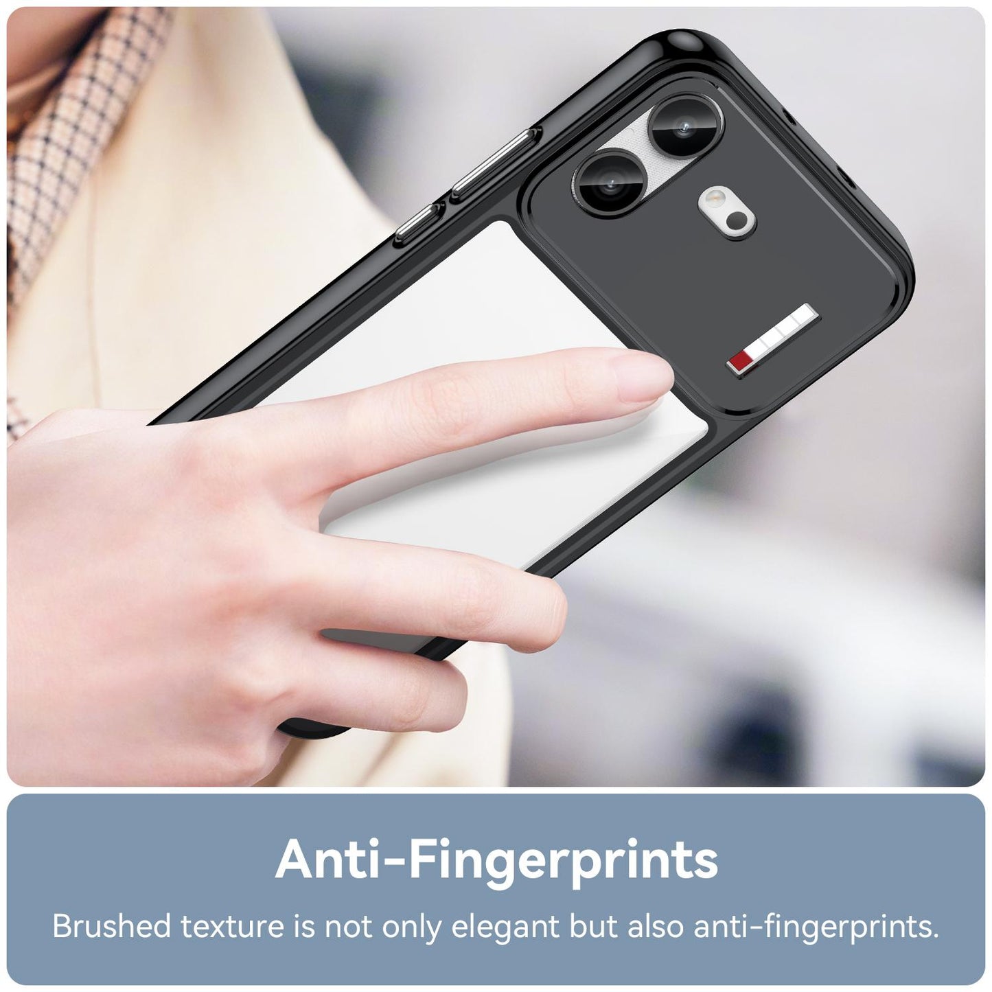 For Nothing Phone 4b Colorful Series Acrylic Hybrid TPU Phone Case(Black)