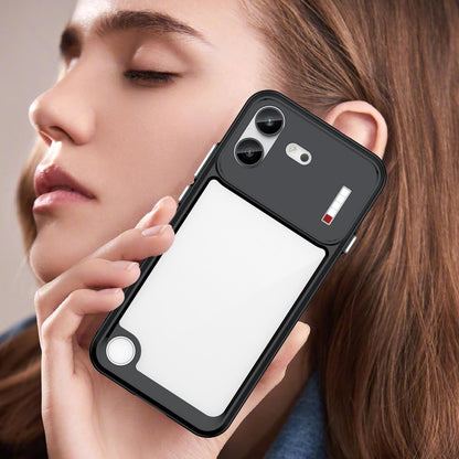 For Nothing Phone 4b Colorful Series Acrylic Hybrid TPU Phone Case(Black)